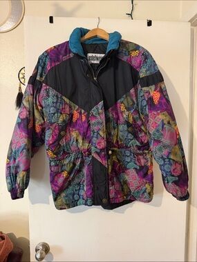 Edelweiss Women's Teal & Multicolor Ski Jacket
